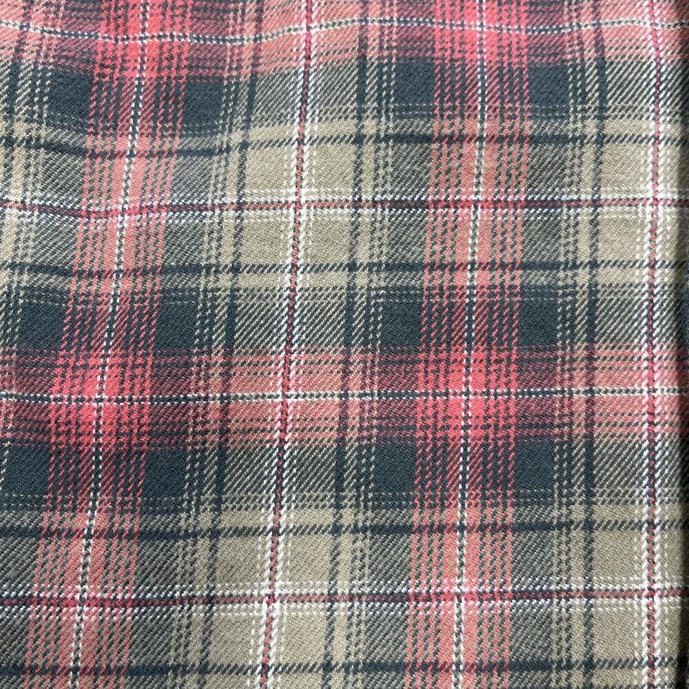Lands End Mens Plaid Flannel Shirt Traditional Fit Size Medium Green Outdoor - Picture 5 of 12
